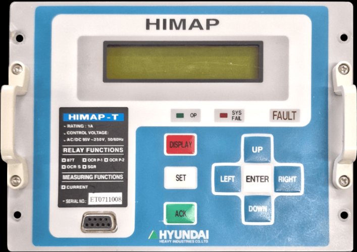 HIMAP original front panel,  legacy protection relay for marine and industrial applications
